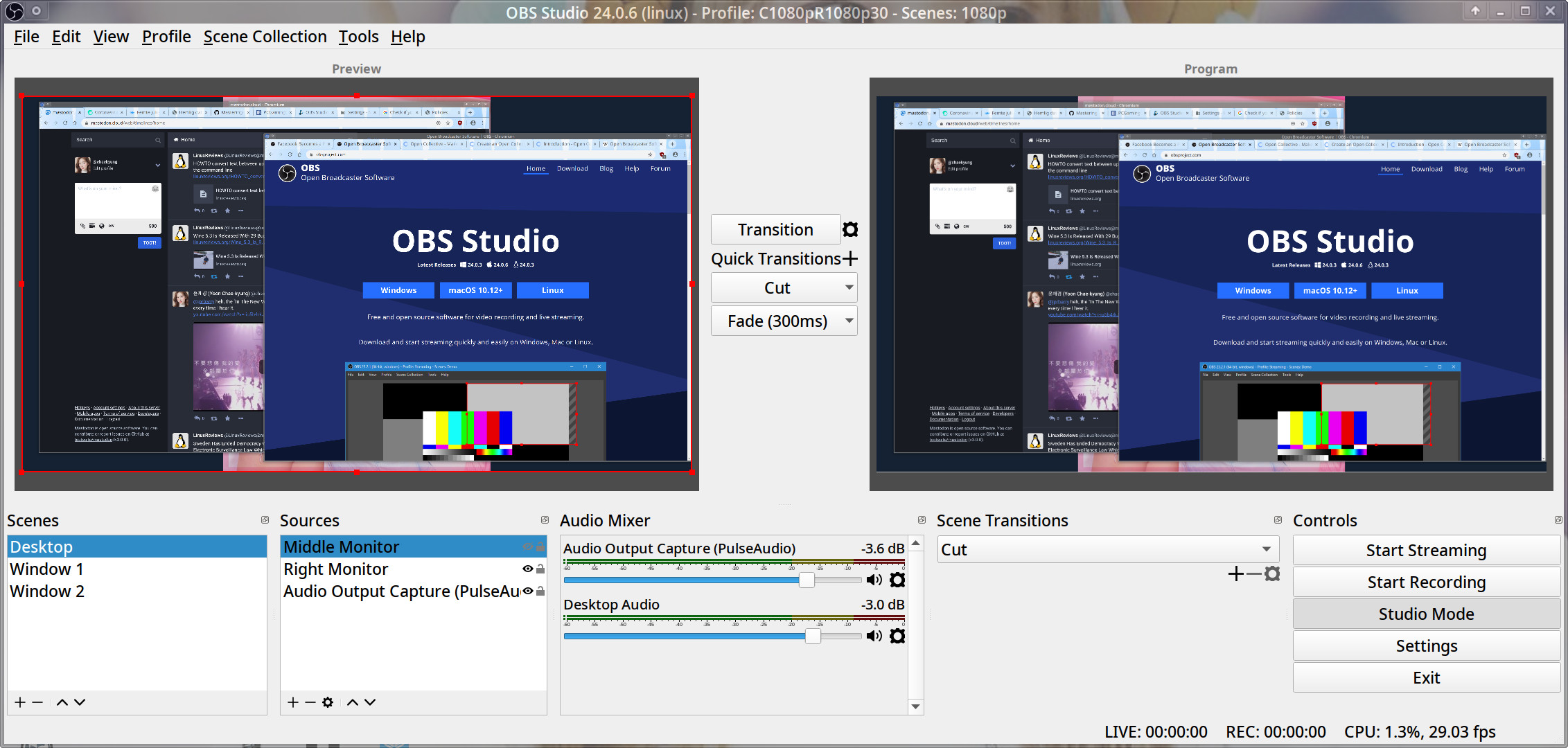 OBS Studio 29.1.3 free instals