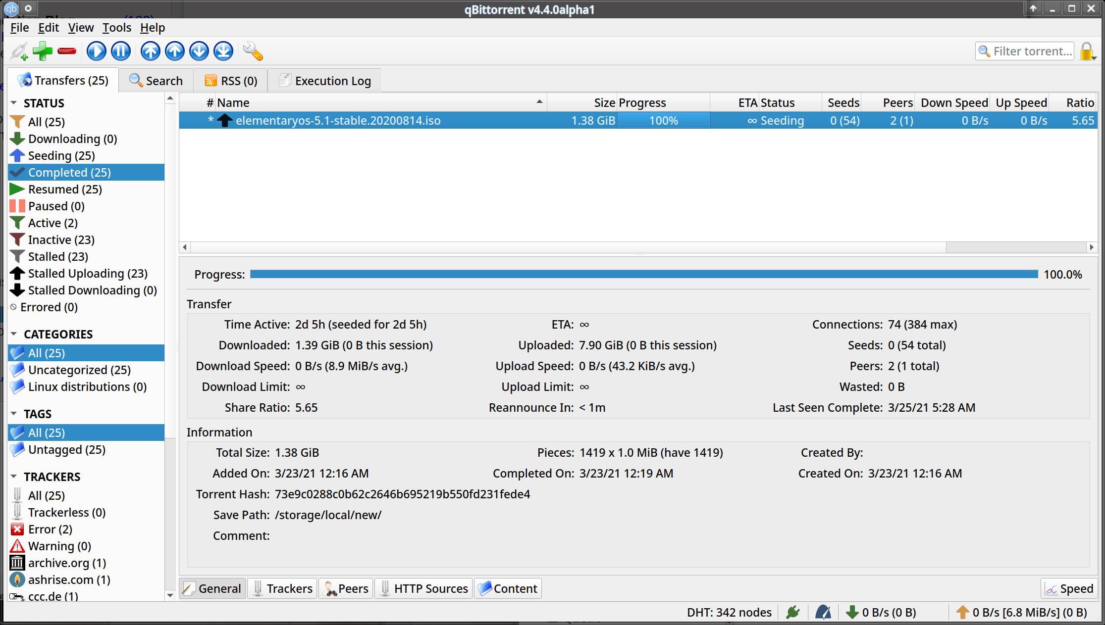 qBittorrent 4.5.4 instaling