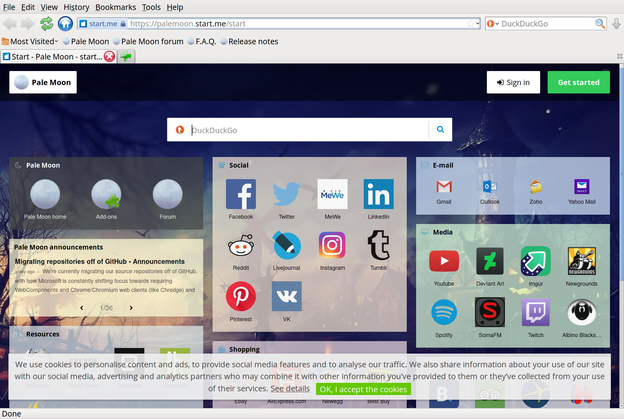 Pale Moon 32.2.1 download the last version for mac