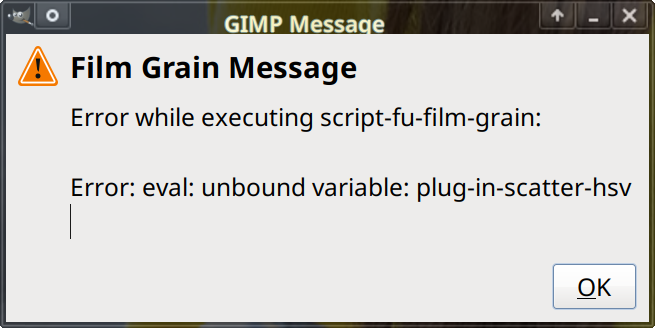 gimp 2.8.22 error