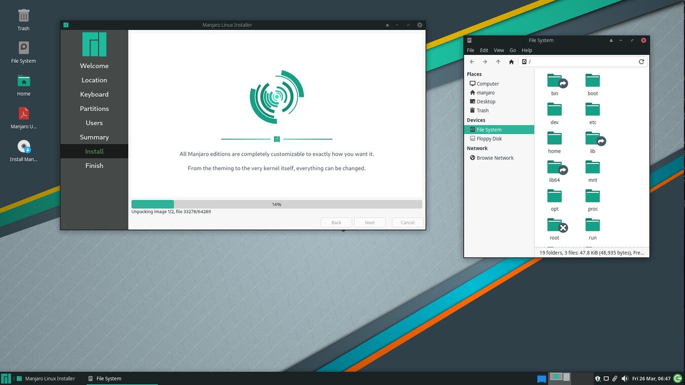 Manjaro linux обои