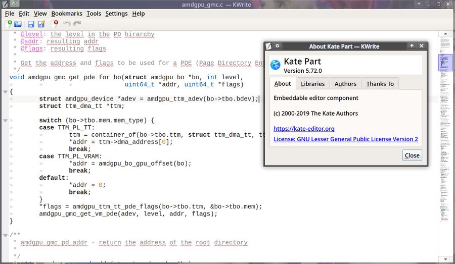 KWrite 20.04.3 using KDE Frameworks 5.72.jpg