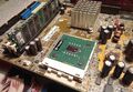 Athlon XP 3000+ AXDA30000DKV4D CPU on a ASUS A7V8X LA motherboard close-up.jpg