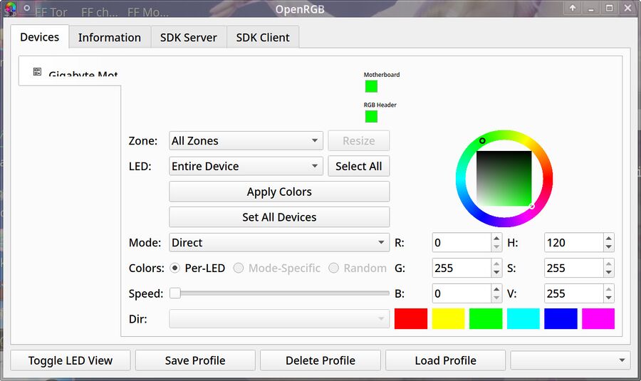 OpenRGB On Linux - Gigabyte AX370 Gaming 5 with led view open.jpg