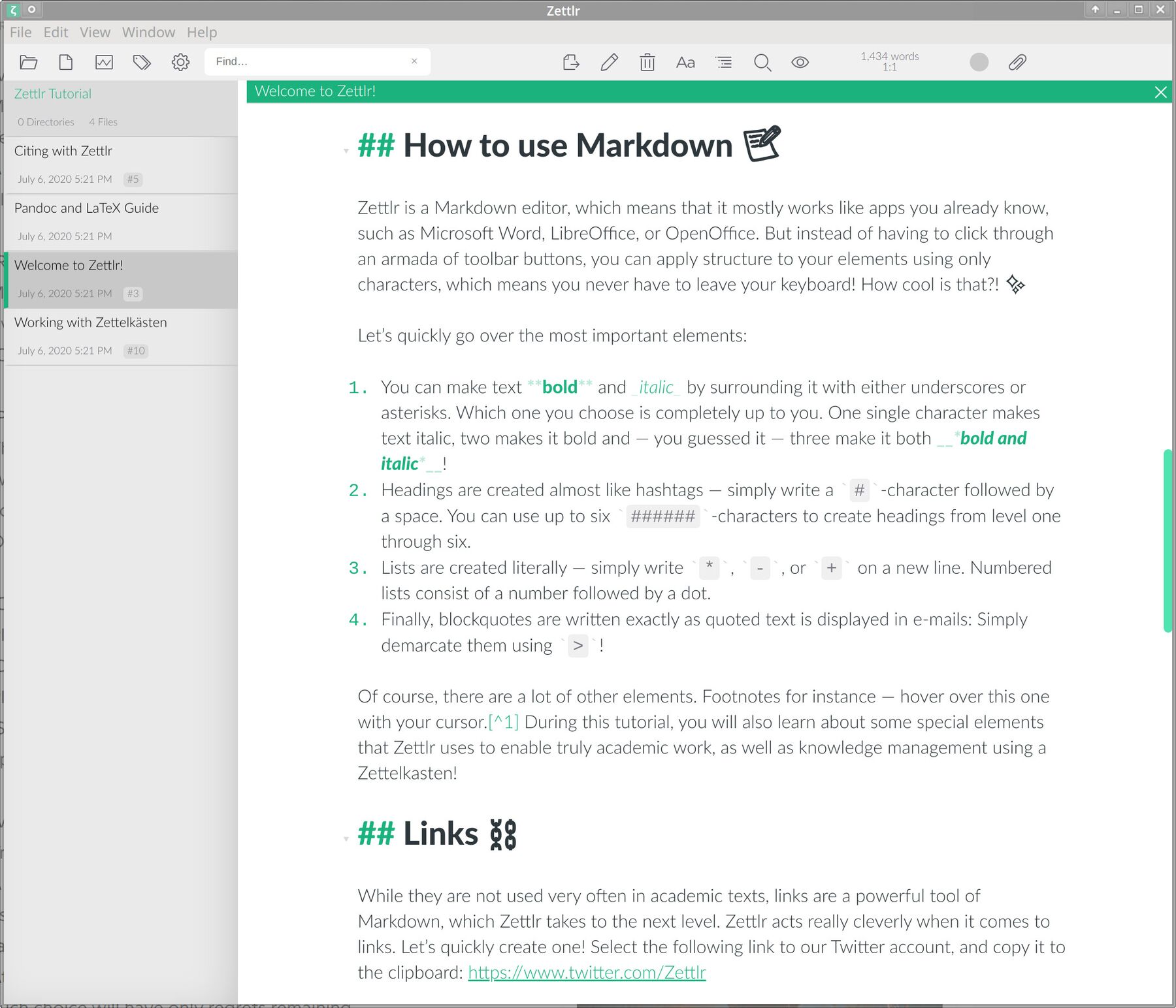 Markdown editor