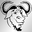 Black-and-white-gnu-head.png