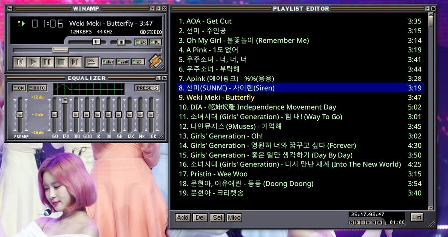 Qmmp 1.4.1 playing Weki Meki Butterfly.jpg