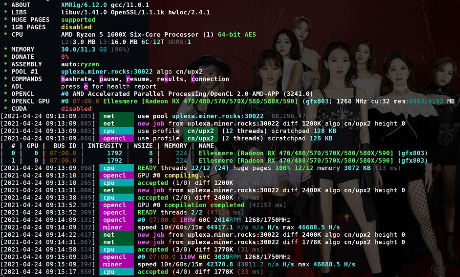 XMRig mining uPlexa UPX-currency using ROCm OpenCL.jpg